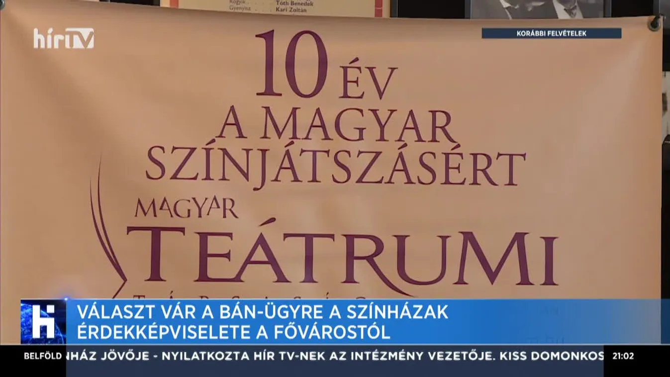 Választ vár a Bán-ügyre a színházak érdekképviselete a fővárosól