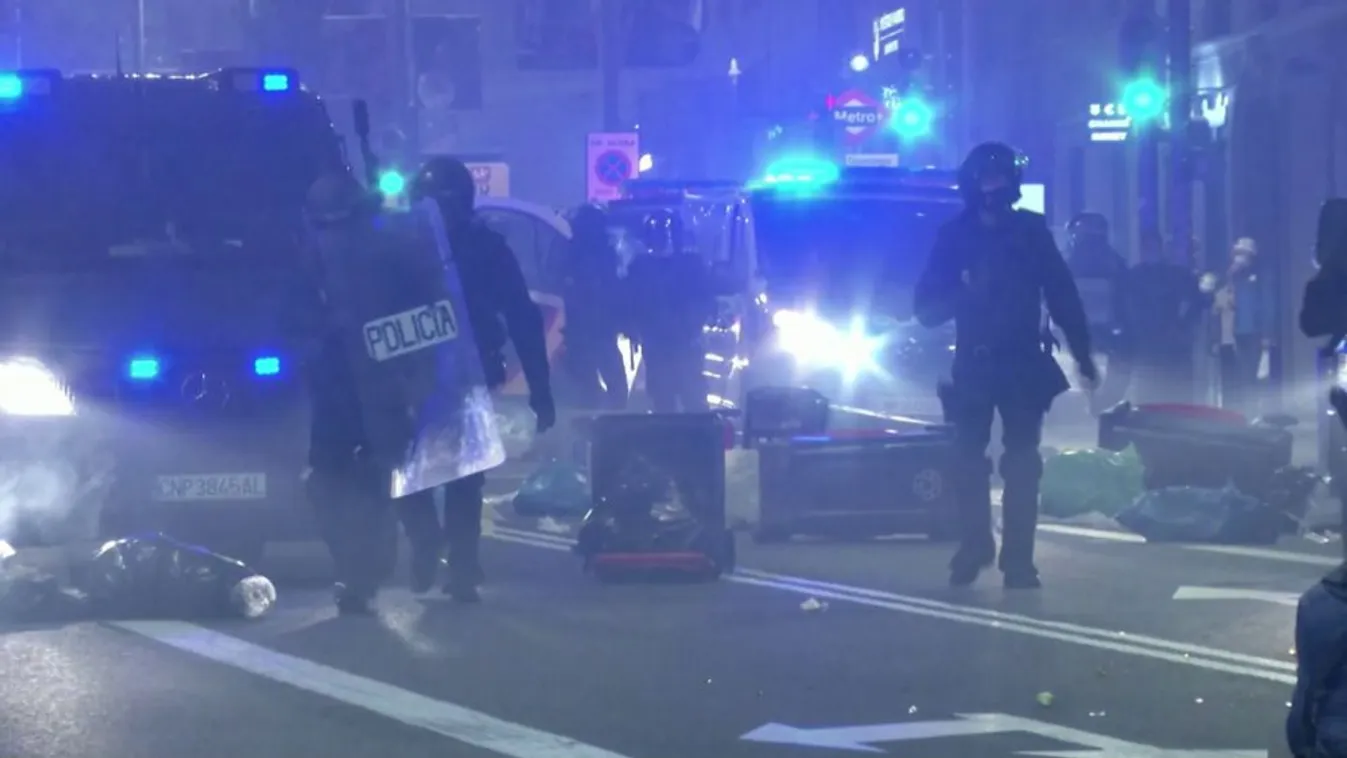 Ismét zavargásokba torkollottak a tüntetések Spanyolországban