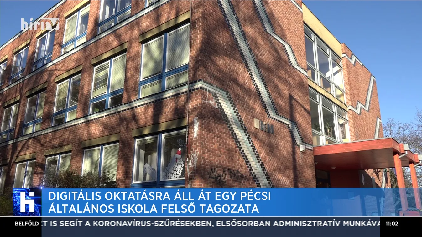 Digitális oktatásra áll át egy pécsi általános iskola felső tagozata