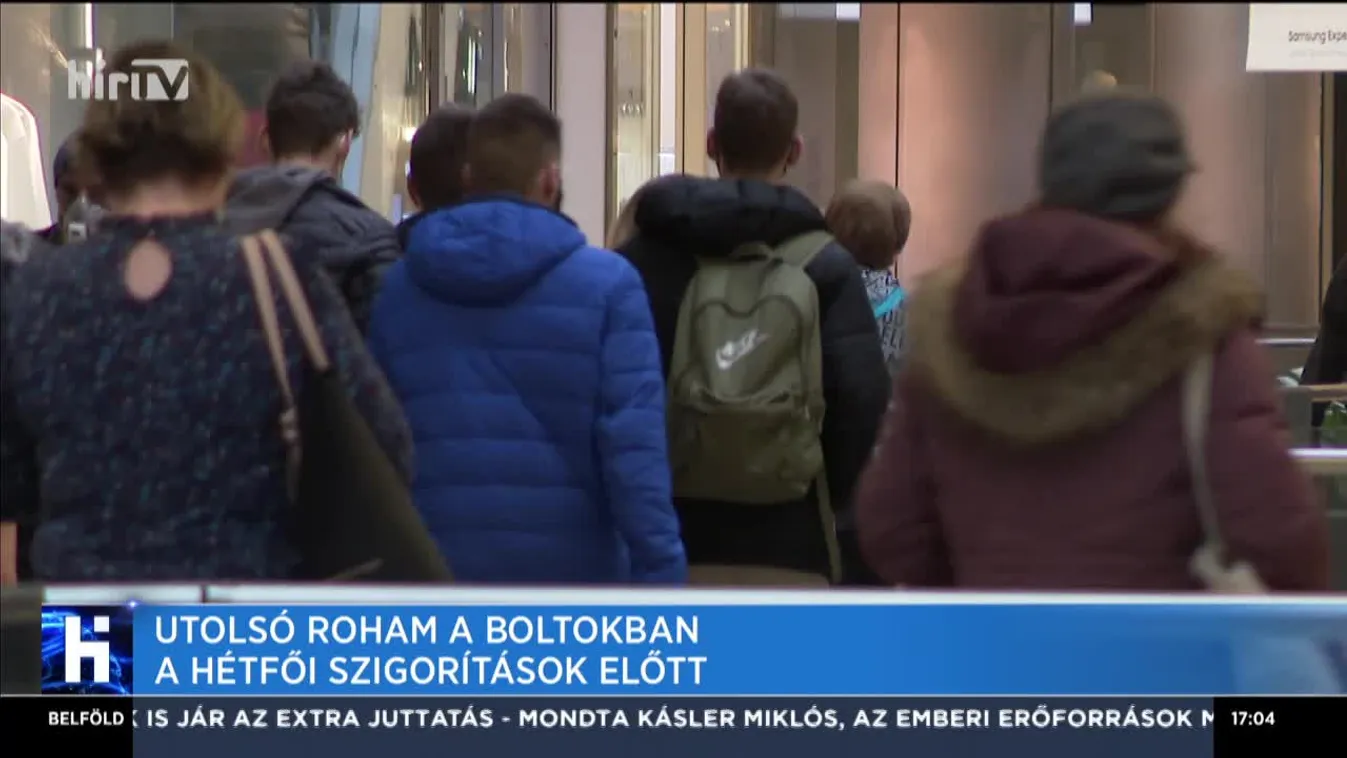 Utolsó roham a boltokban a hétfői szigorítások előtt