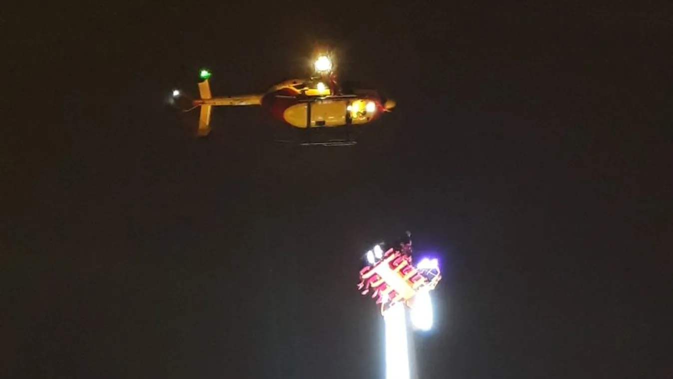 Hosszú órákon át raboskodtak félszáz méter magasban