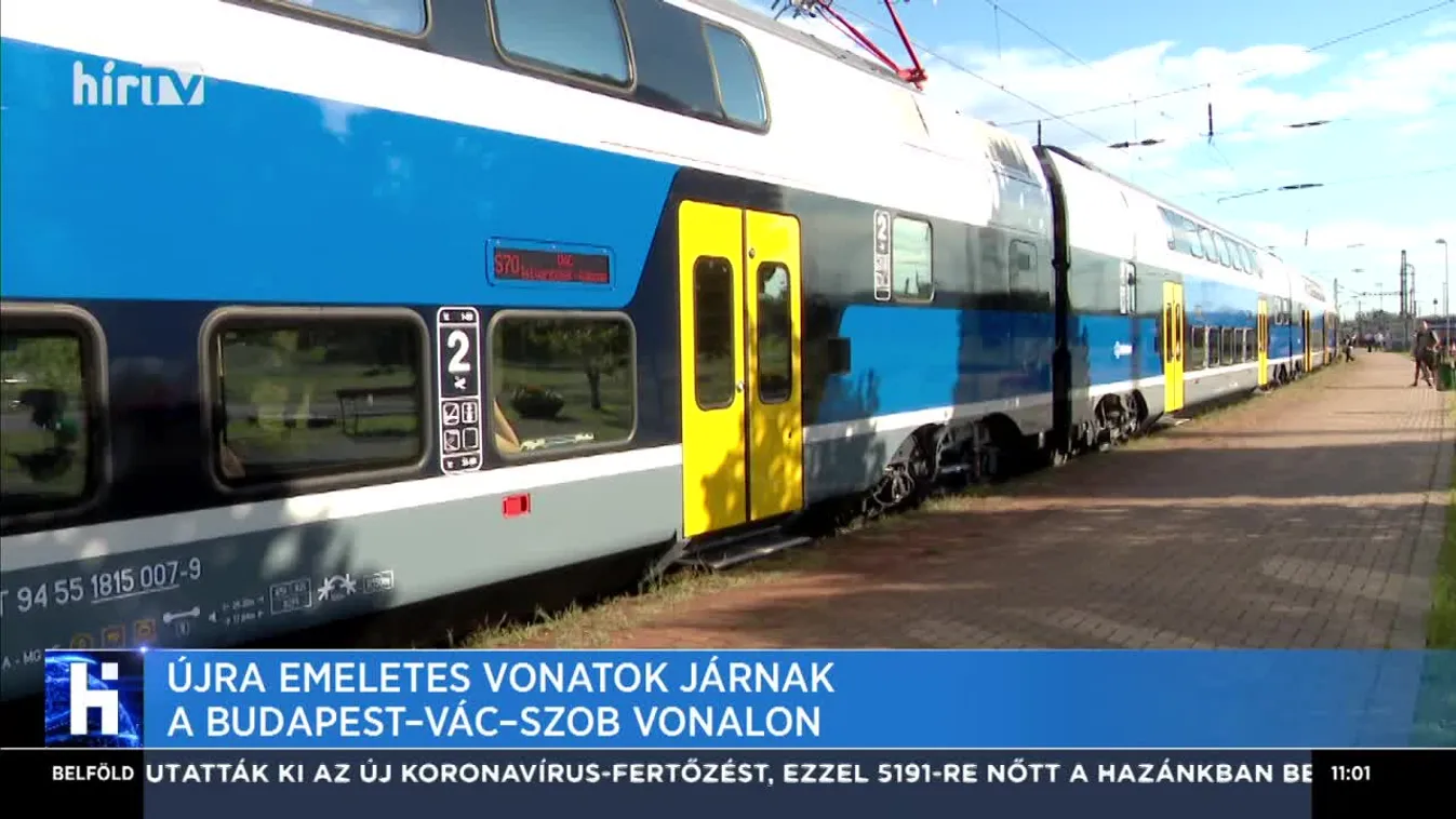 Újra emeletes vonatok közlekednek a Budapest-Vác-Szob vonalon
