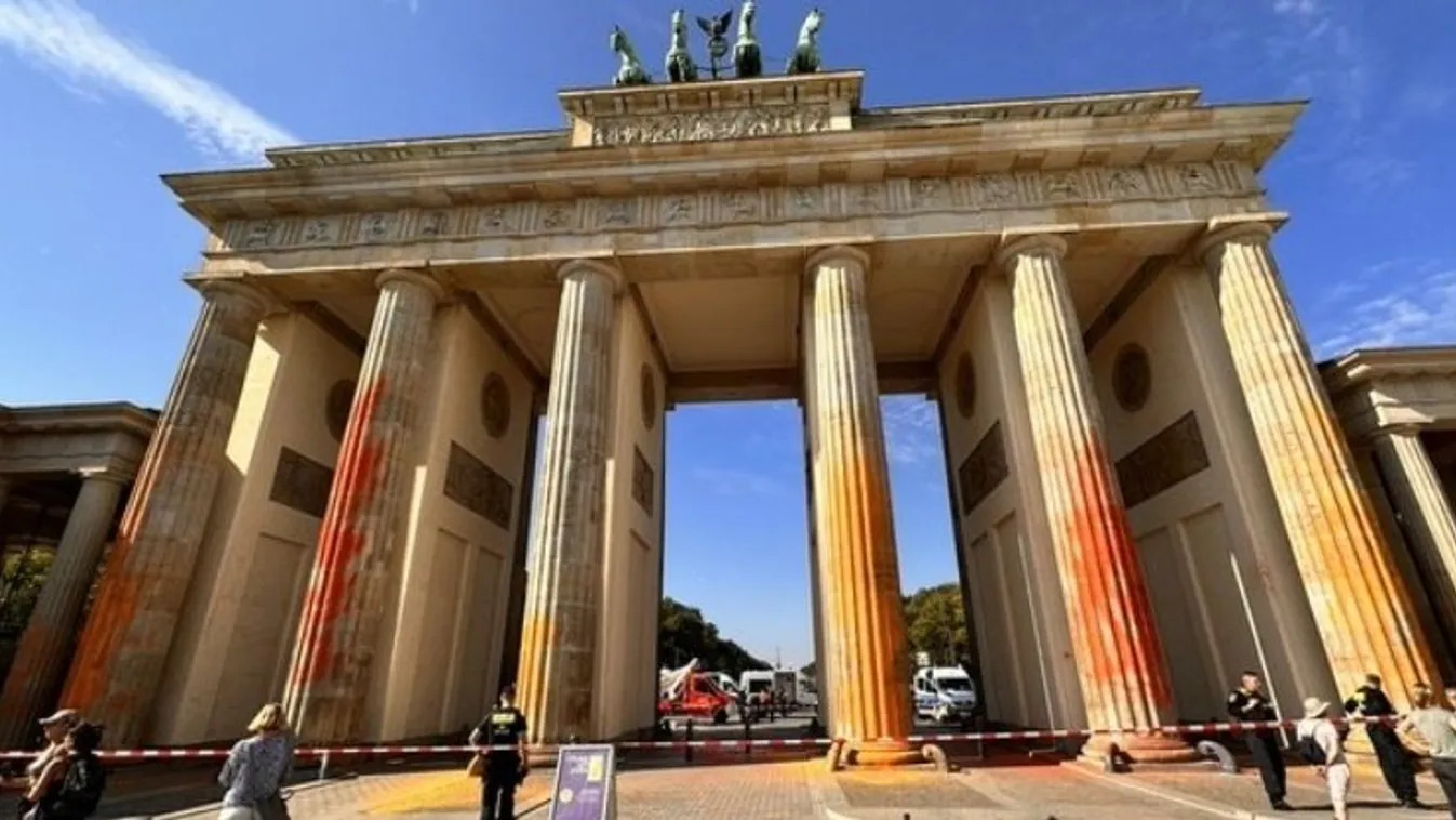 Klímaaktivisták megrongálták a Brandenburgi kaput