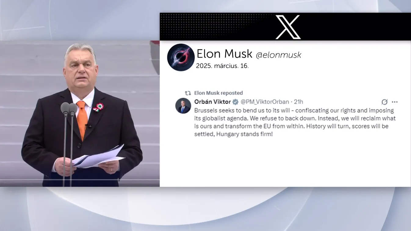 Elon Musk megosztotta Orbán Viktor posztját az X-en