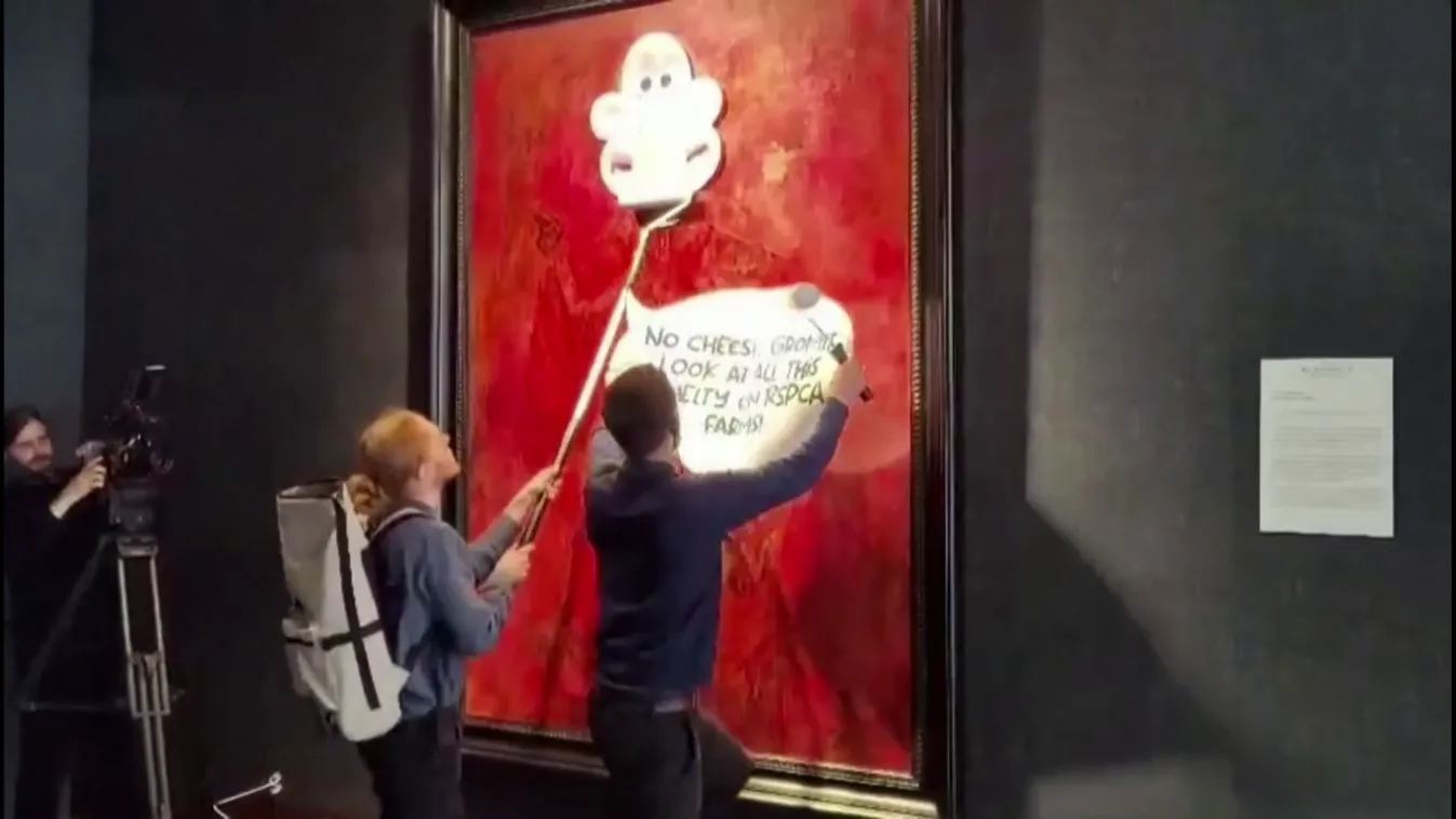 Megrongálták III. Károly király hivatalos portréját + videó