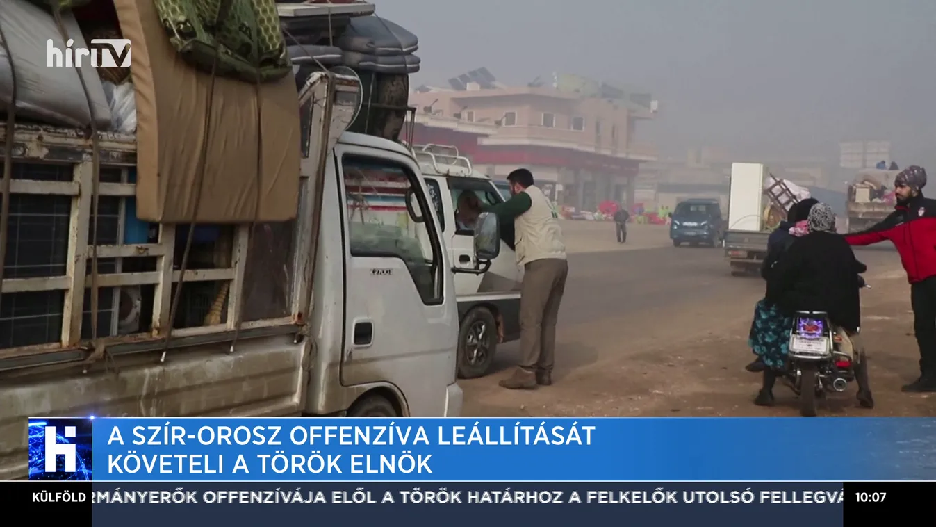 A szír-orosz offenzíva leállítását követeli a török elnök
