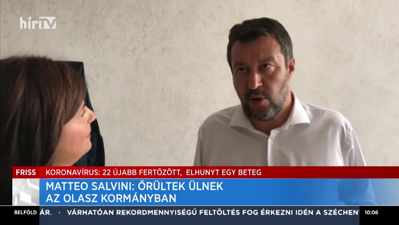 Matteo Salvini: Őrültek ülnek az olasz kormányban