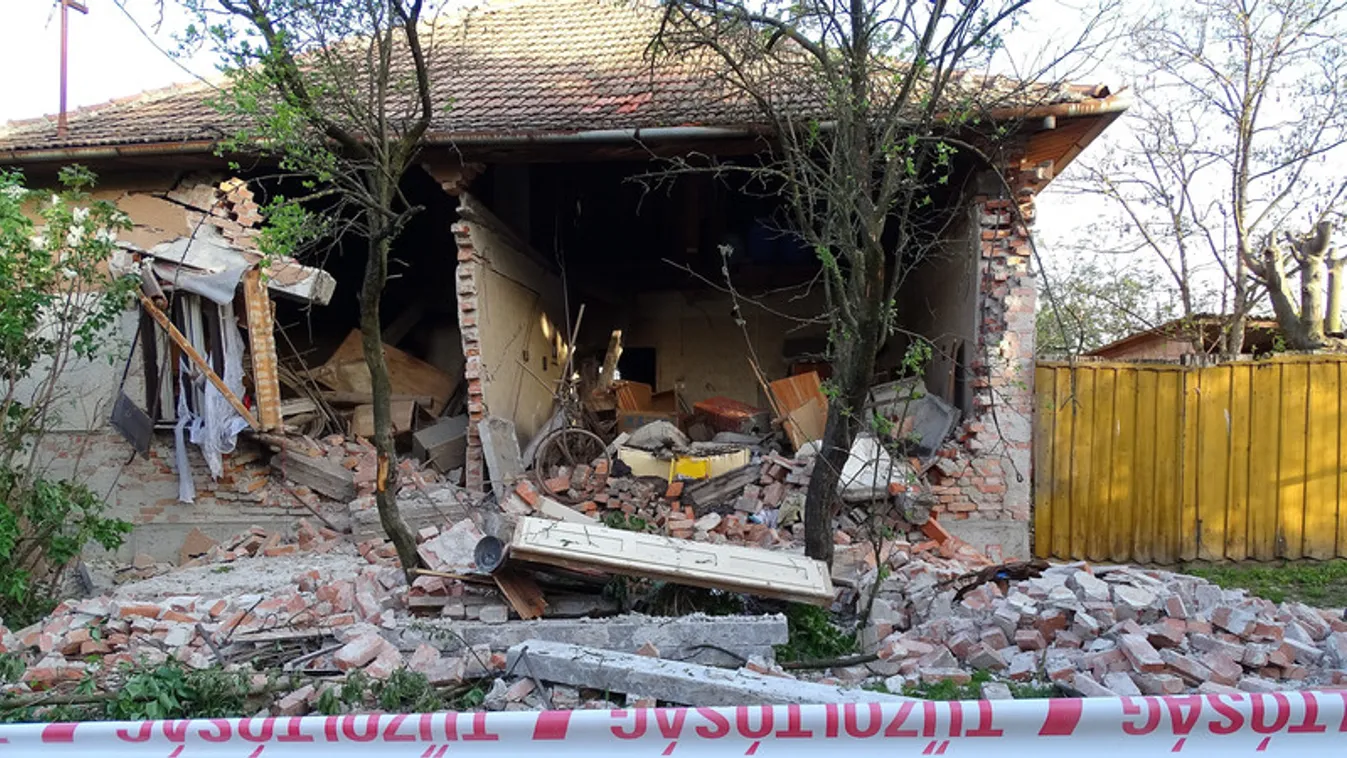 Gázrobbanás: a ház fala is kidőlt