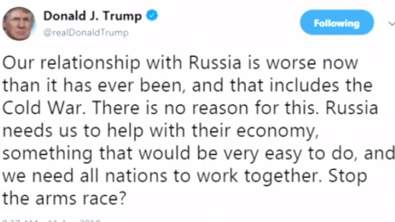 Trump: Mélypontra jutottak az orosz-amerikai kapcsolatok