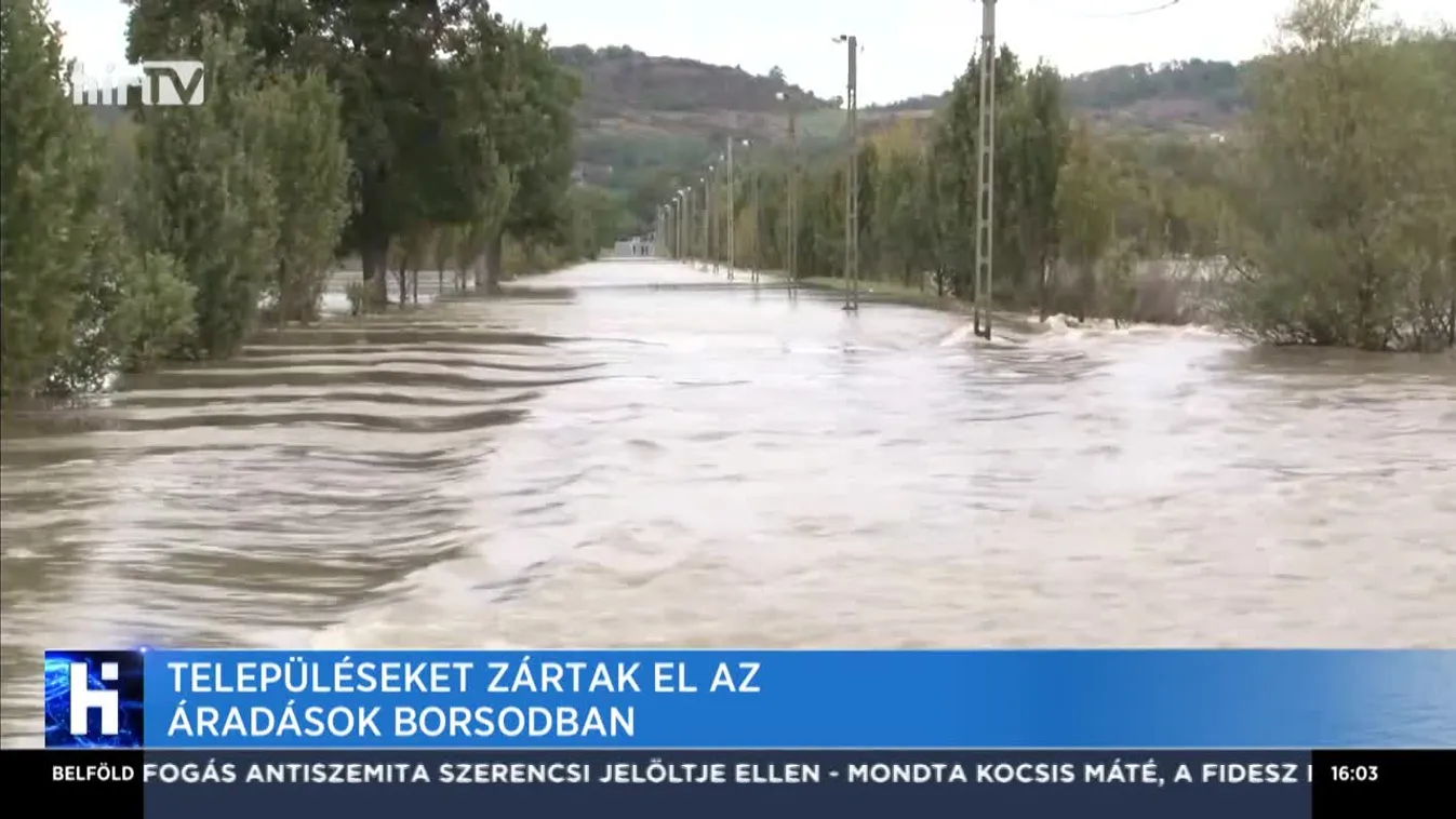 Településeket zártak el az áradások Borsodban