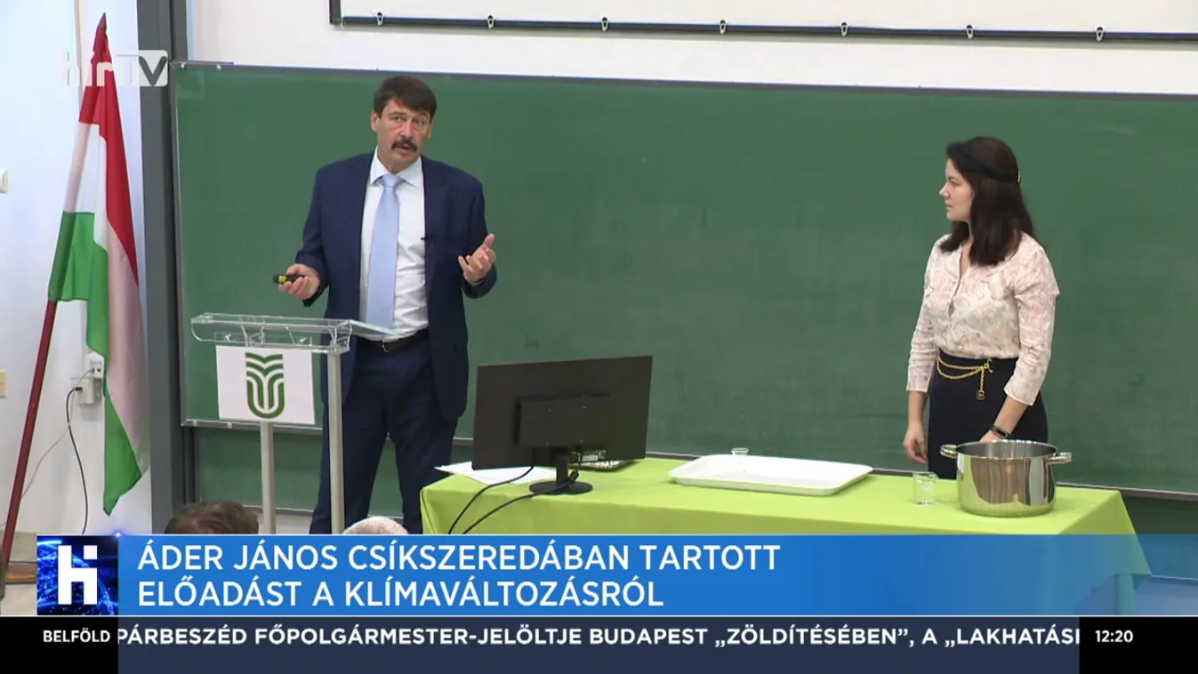Áder János Csíkszeredában tartott előadást a klímaváltozásról