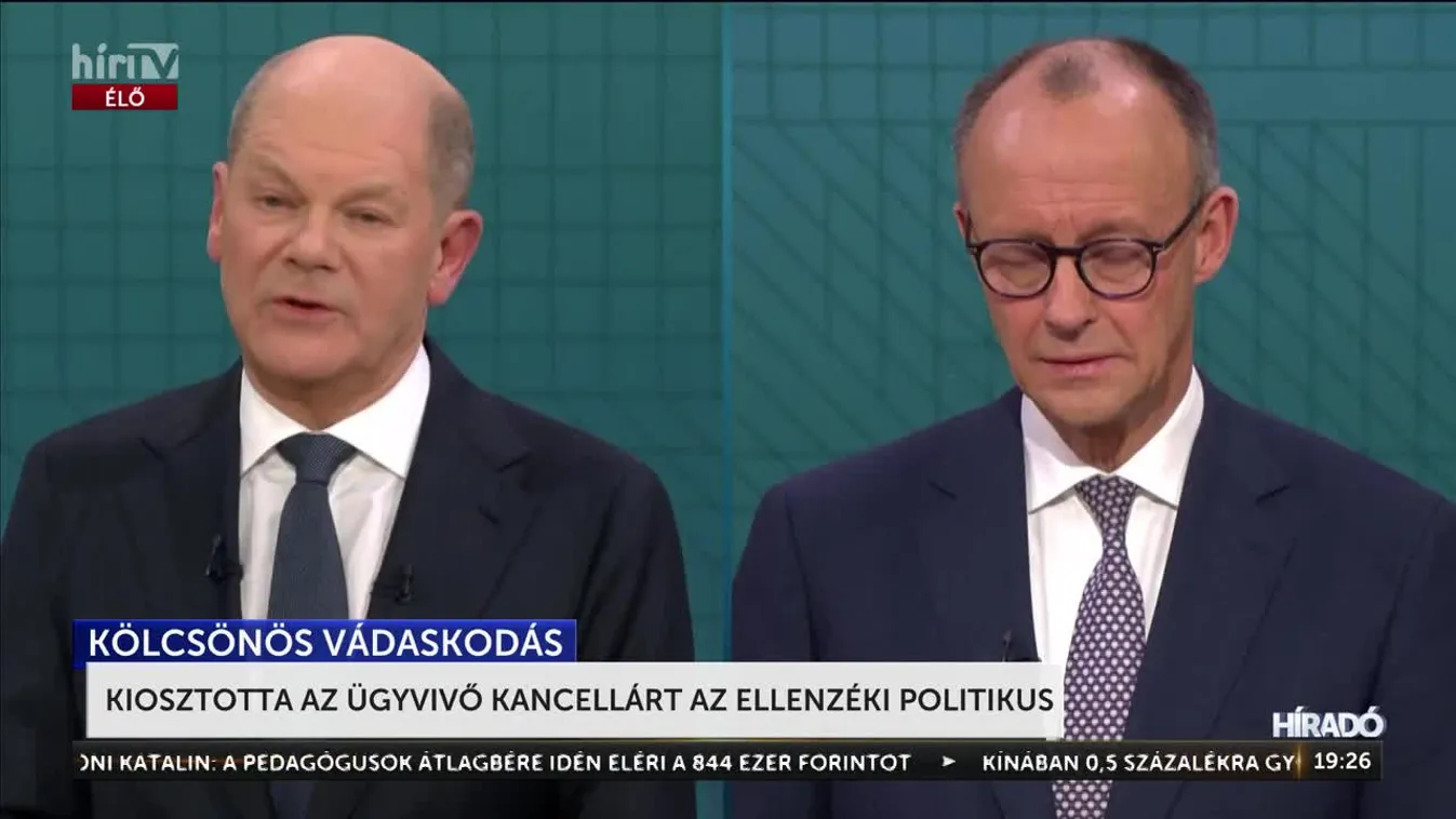 Egymásnak feszült az ügyvivő német kancellár és ellenzéki kihívója + videó