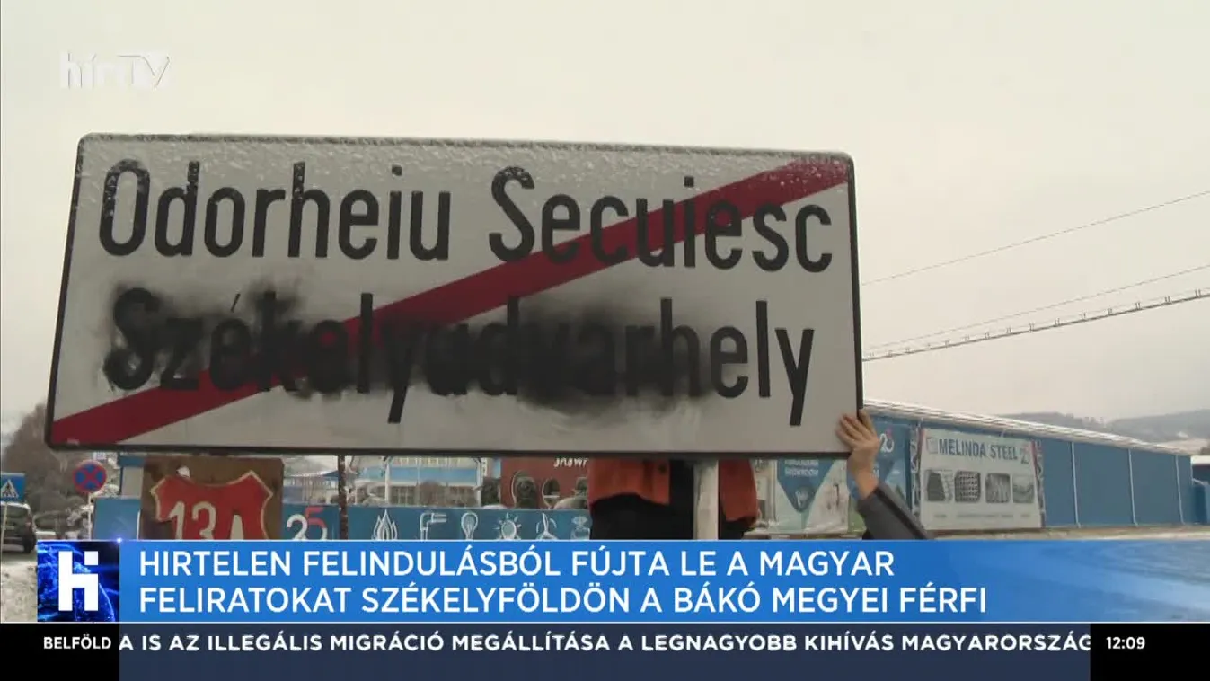 Hirtelen felindulásból fújta le a magyar feliratokat Székelyföldön a Bákó megyei férfi