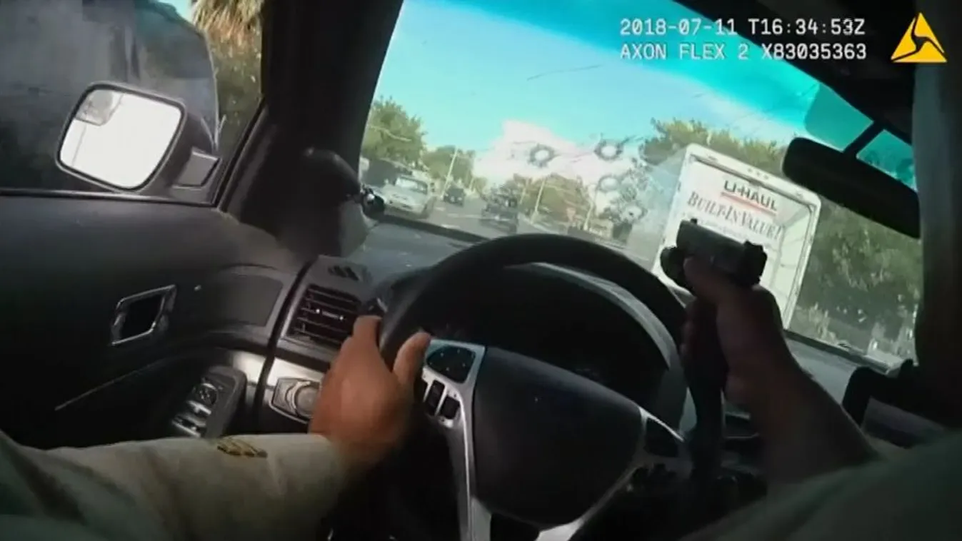 Üldözéses tűzharcot rögzített a rendőr egyenruhájára szerelt kamera