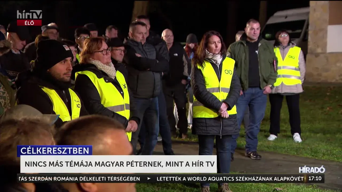 A Hír Tv-t és a csatornánk riporterét szidalmazta a színpadról Magyar Péter + videó