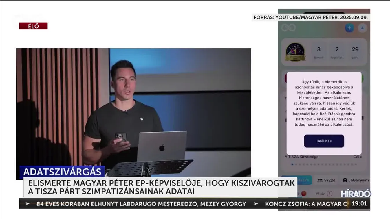 ELISMERTE MAGYAR PÉTER EP-KÉPVISELŐJE, HOGY KISZIVÁROGTAK A TISZA PÁRT SZIMPATIZÁNSAINAK ADATAI