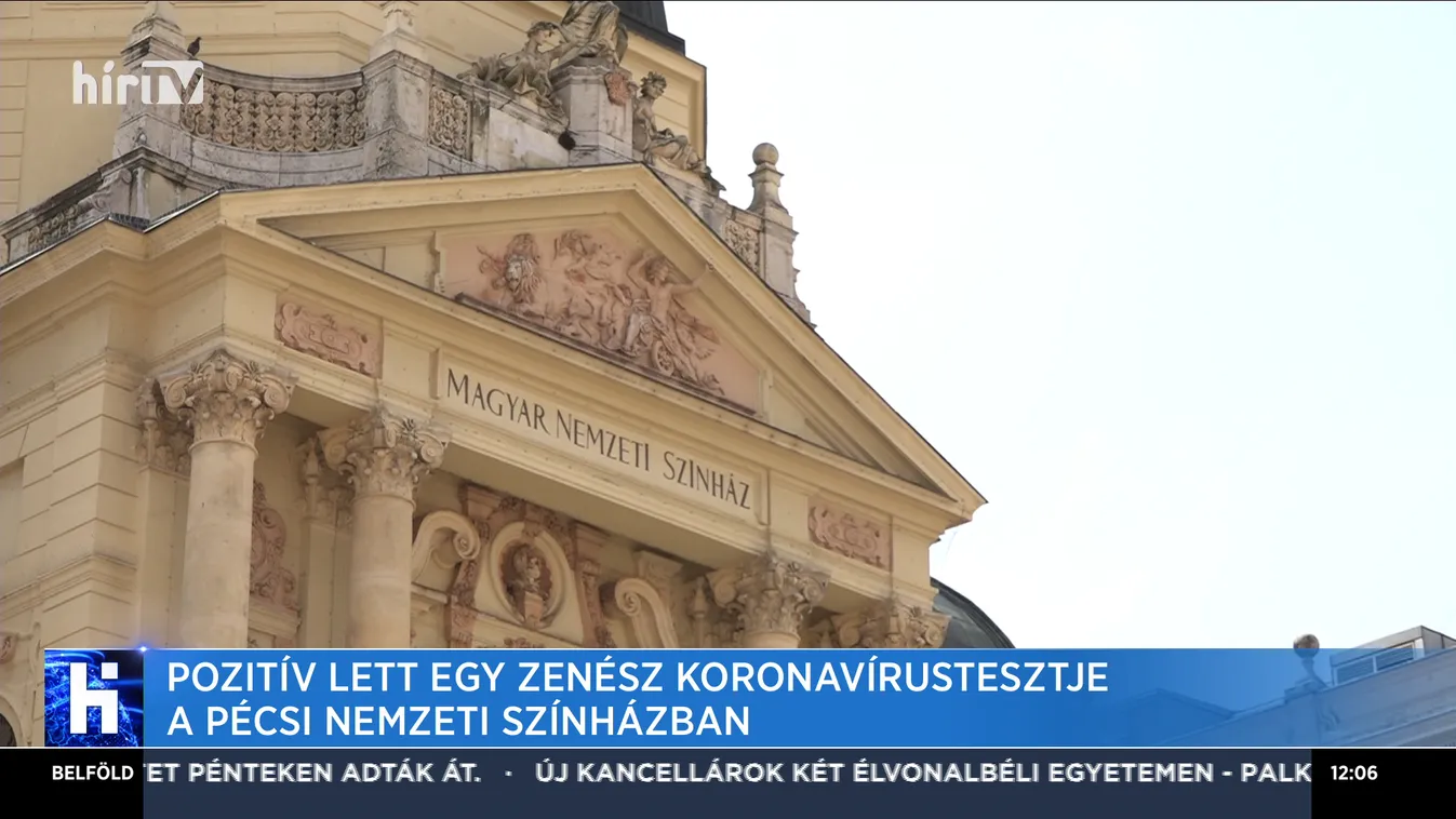 Pozitív lett egy zenész koronavírus-tesztje a Pécsi Nemzeti Színházban