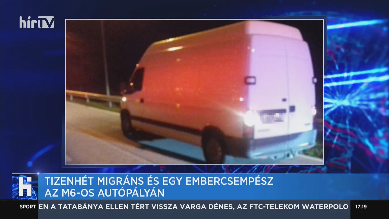 Tizenhét migráns és egy embercsempész az M6-os autópályán