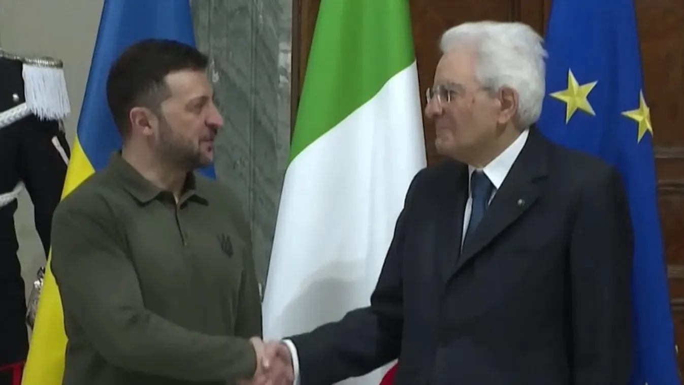 Az olasz államfővel egyeztetett Volodimir Zelenszkij  + videó