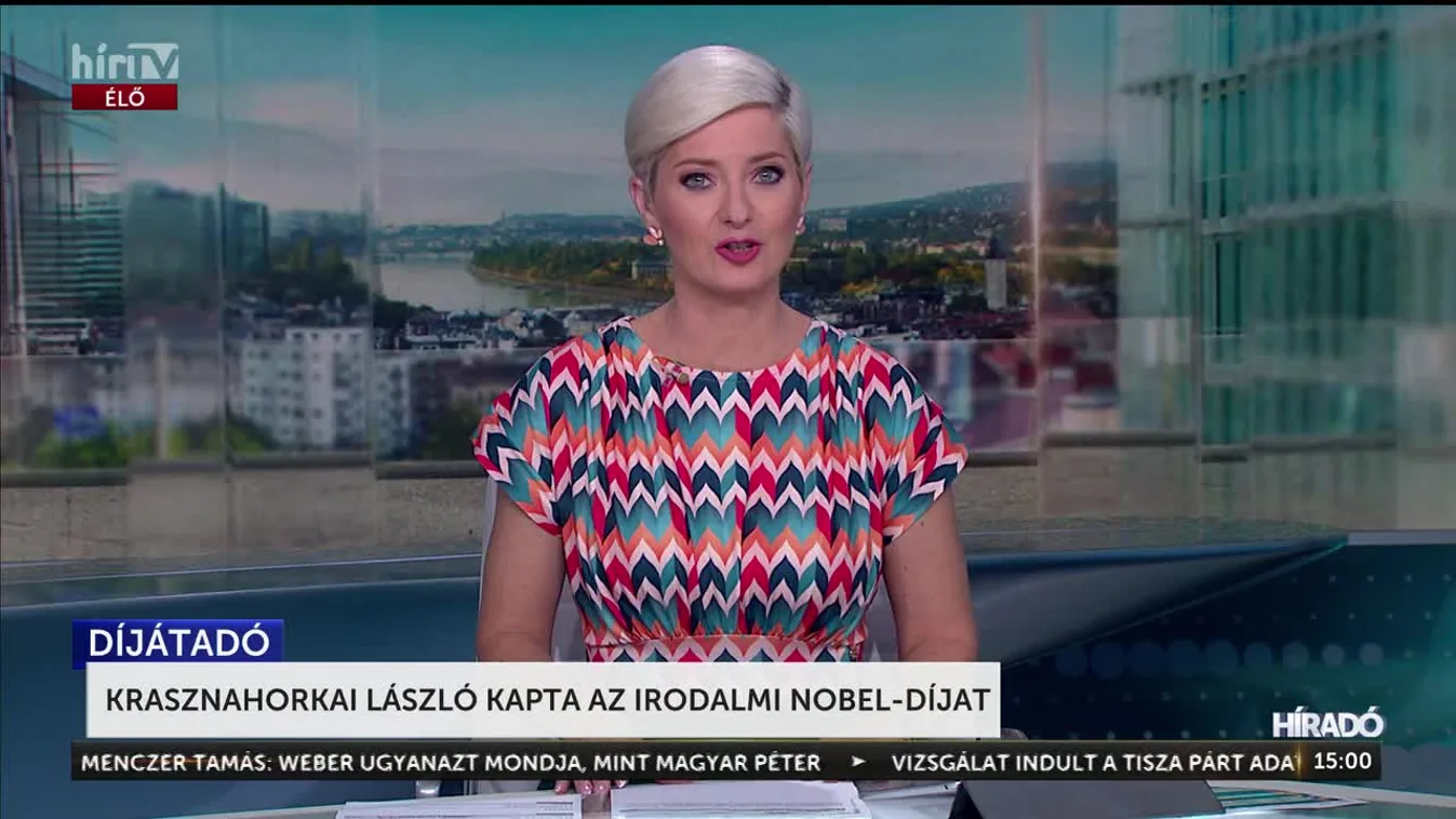 KRASZNAHORKAI LÁSZLÓ KAPTA AZ IRODALMI NOBEL-DÍJAT