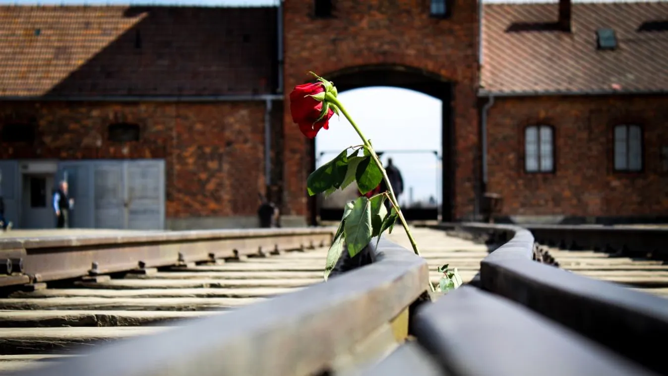 Megemlékezés a roma holokauszt napján az auschwitzi haláltáborban