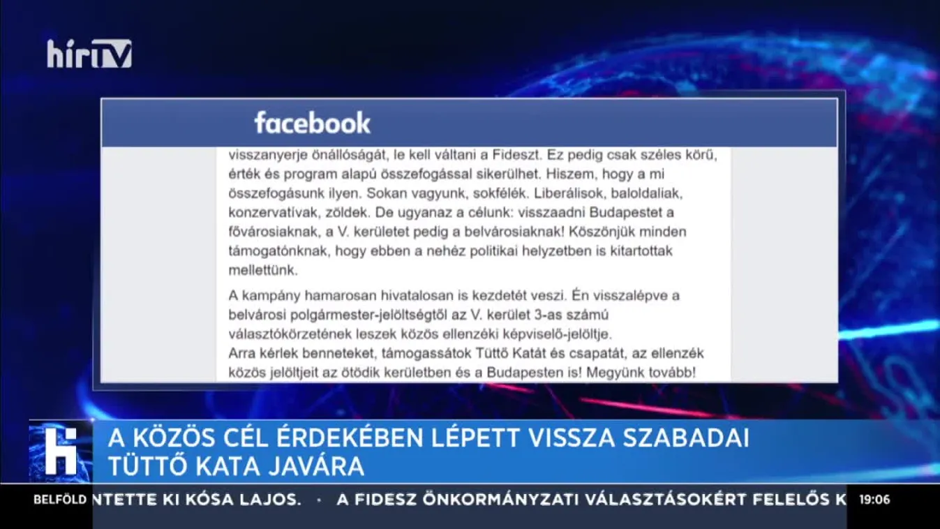 A közös cél érdekében lépett vissza Szabadai Tüttő javára