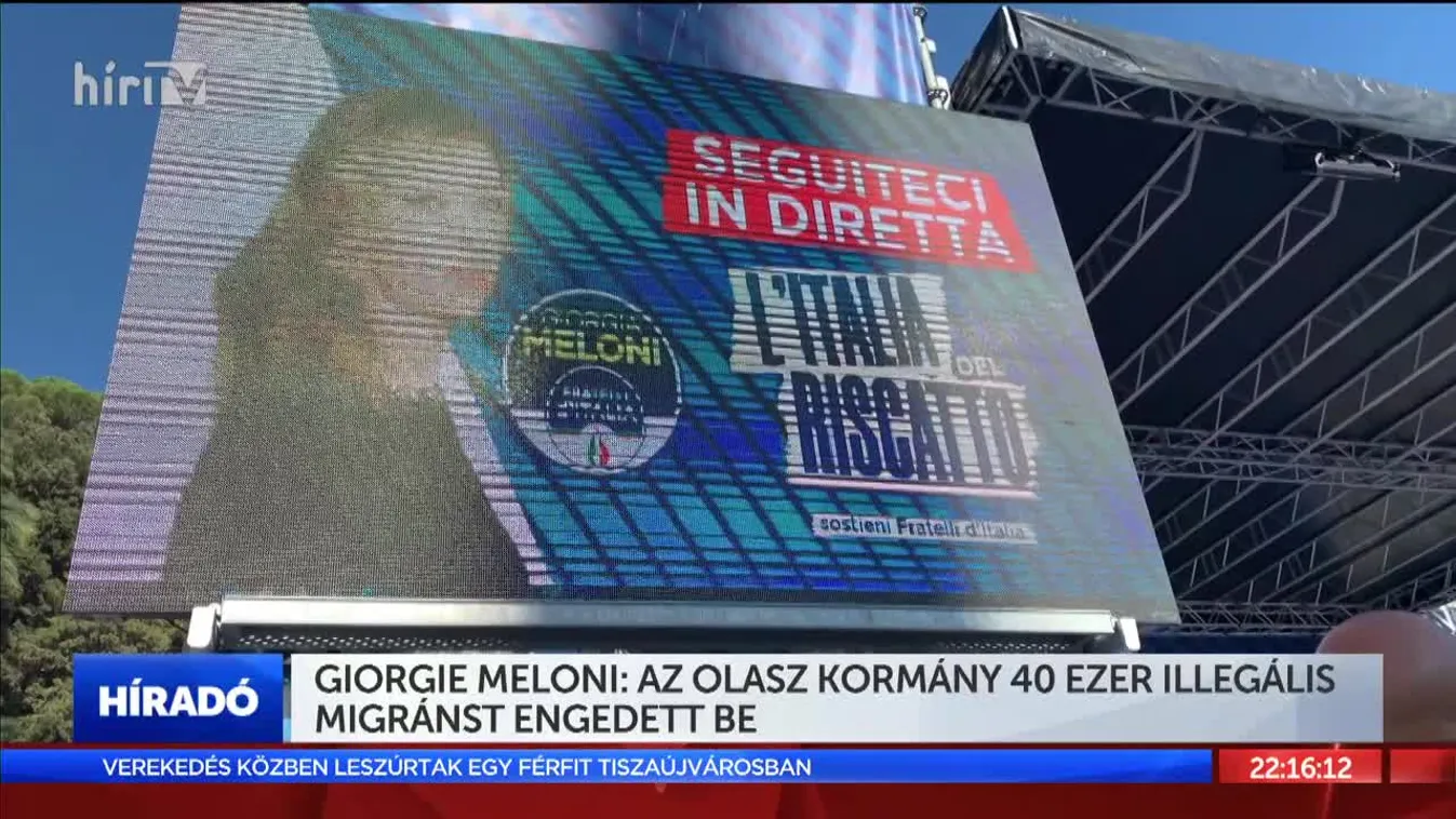 Giorgia Meloni: Az olasz kormány 40 ezer illegális migránst engedett be