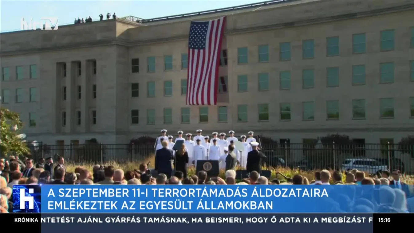 A szeptember 11-ei terrortámadás áldozataira emlékeztek az Egyesült Államokban