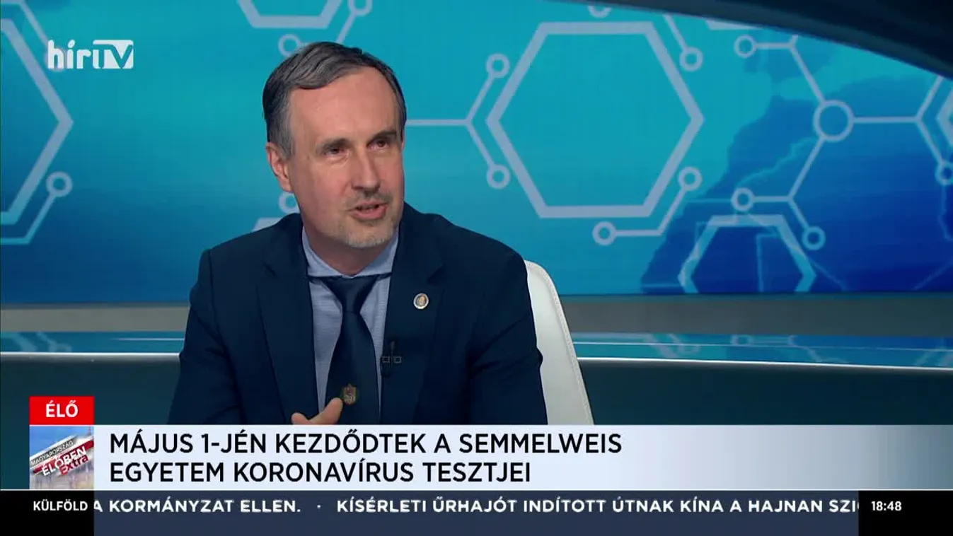 Szabó Attila: Május 1-jén kezdődtek a Semmelweis Egyetem koronavírus tesztjei