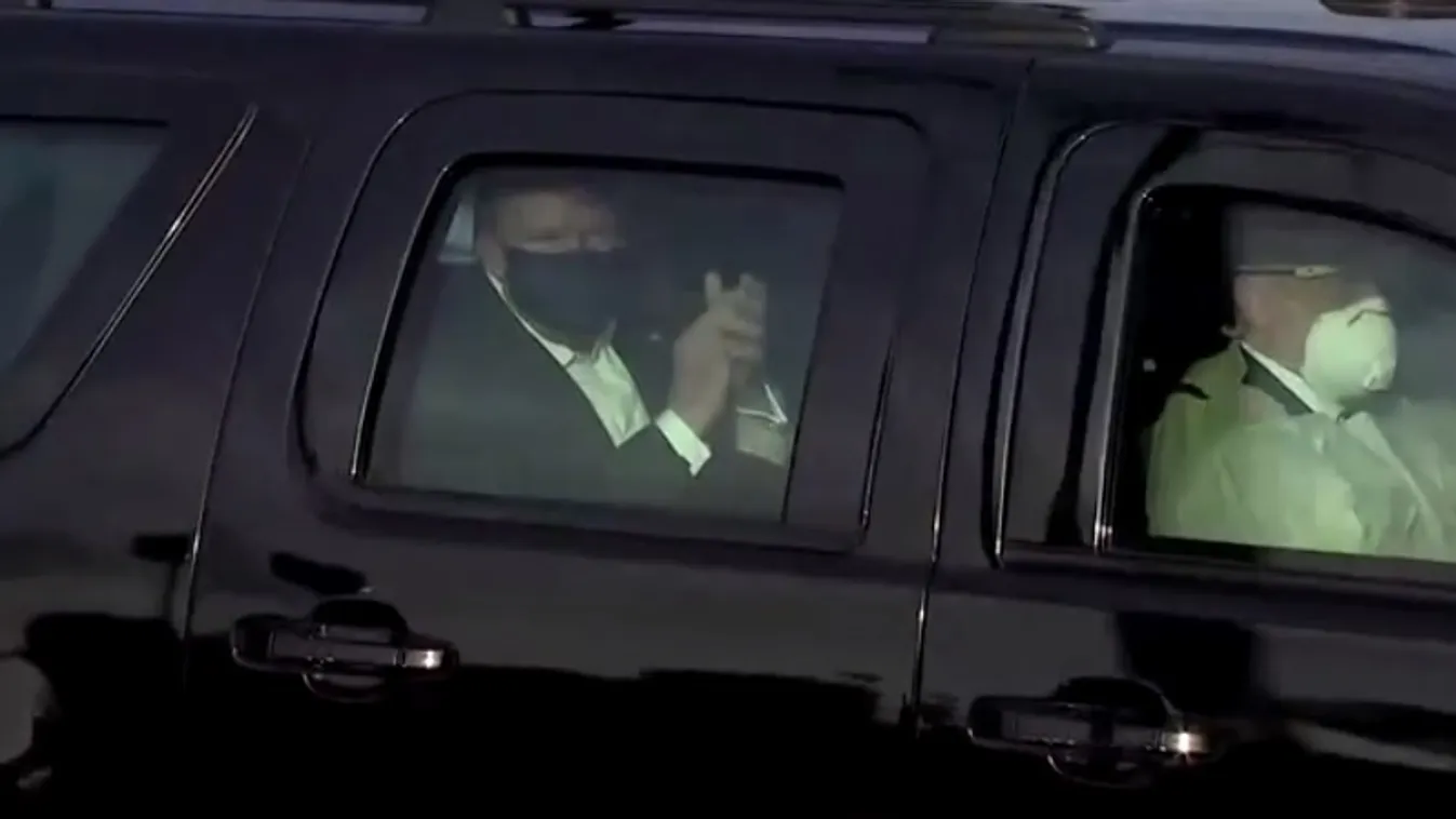 Az amerikai elnök kis időre kiment a kórházból üdvözölni híveit