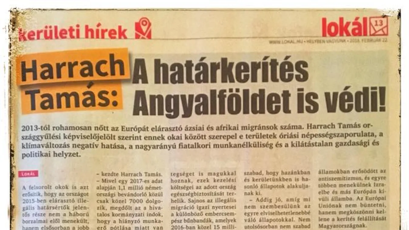 Panelházak elé photoshopolt migránsokkal riogat Harrach Tamás