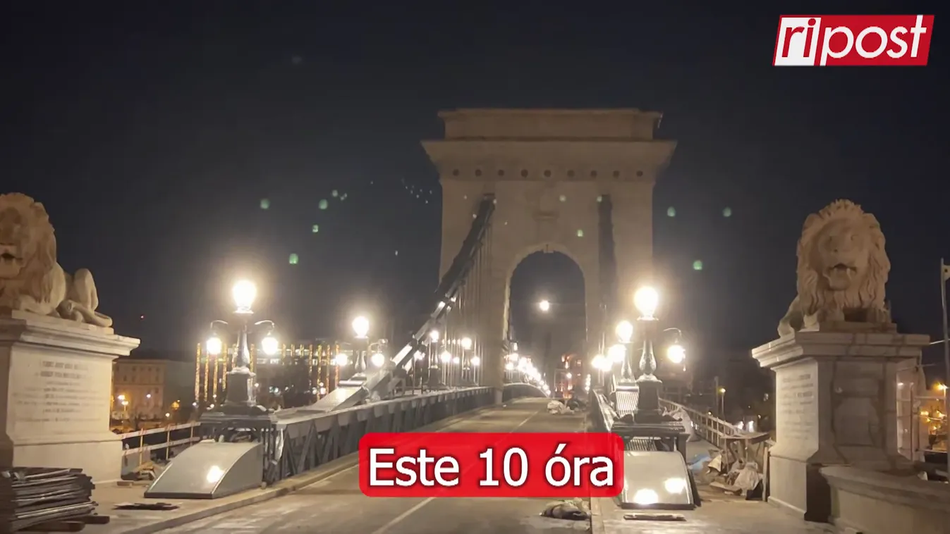 Éjjel-nappal égetik a díszkivilágítást a félkész Lánchídon