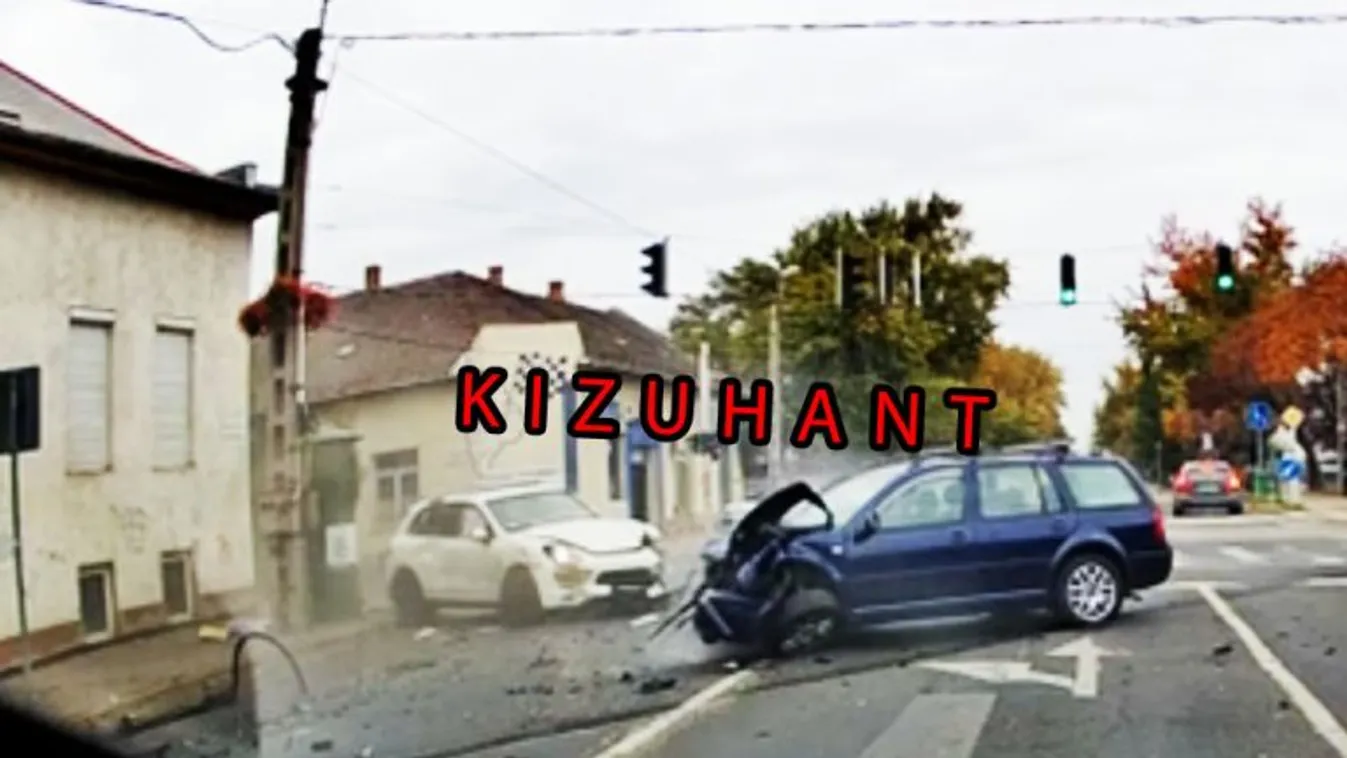 Hatalmas sebességgel csapódott a Porsche a Golfnak a 13. kerületben