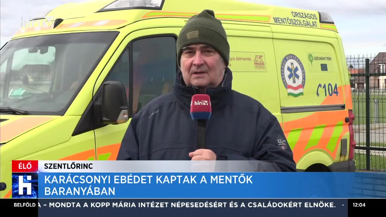 Karácsonyi ebédet kaptak a mentők Baranyában