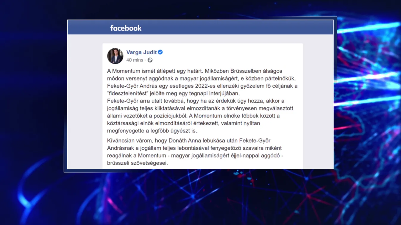 Varga Judit: A Momentum ismét átlépett egy határt