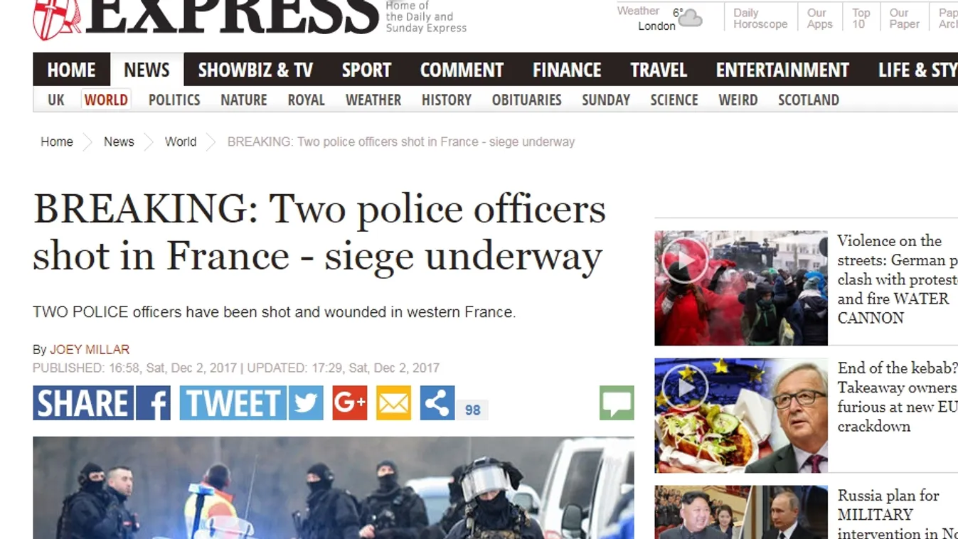 Rendőrökre nyitottak tüzet Franciaországban