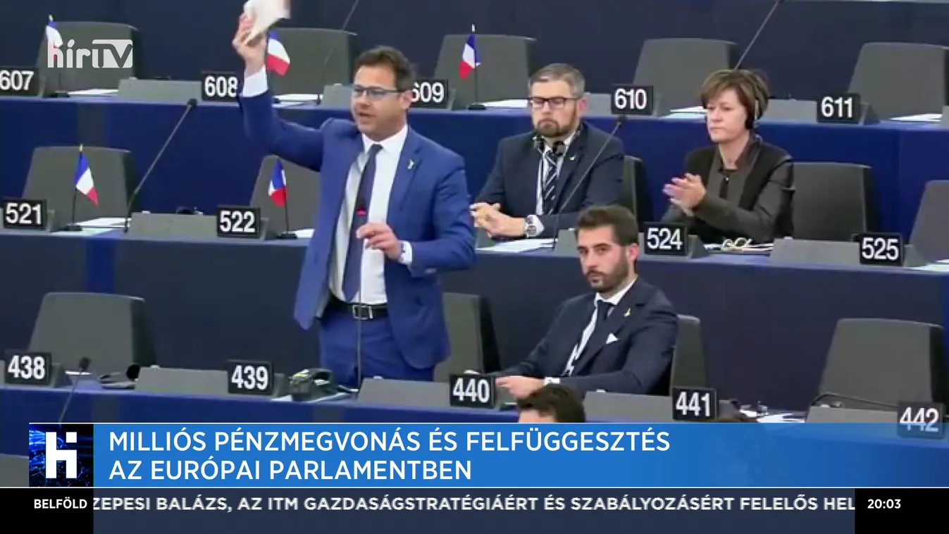 Milliós pénzmegvonás és felfüggesztés az Európai Parlamentben