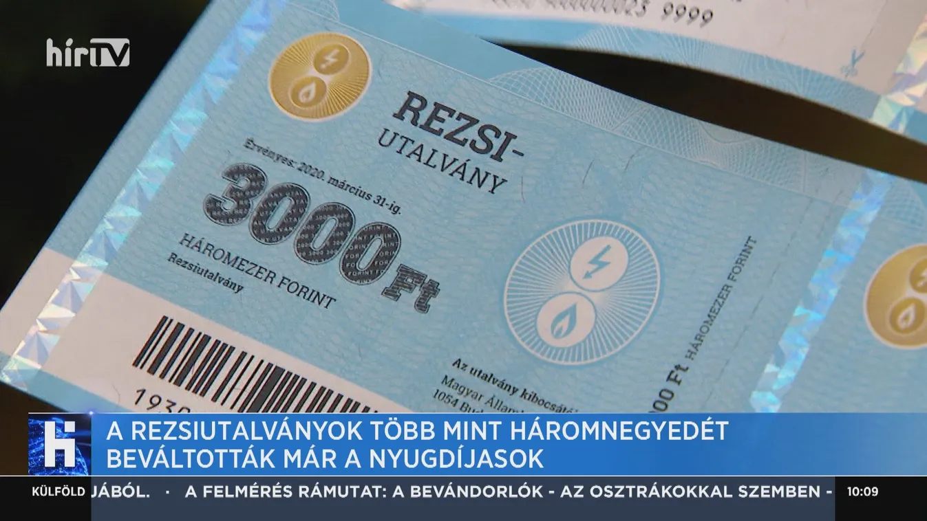 A rezsiutalványok több, mint háromnegyedét beváltották már a nyugdíjasok