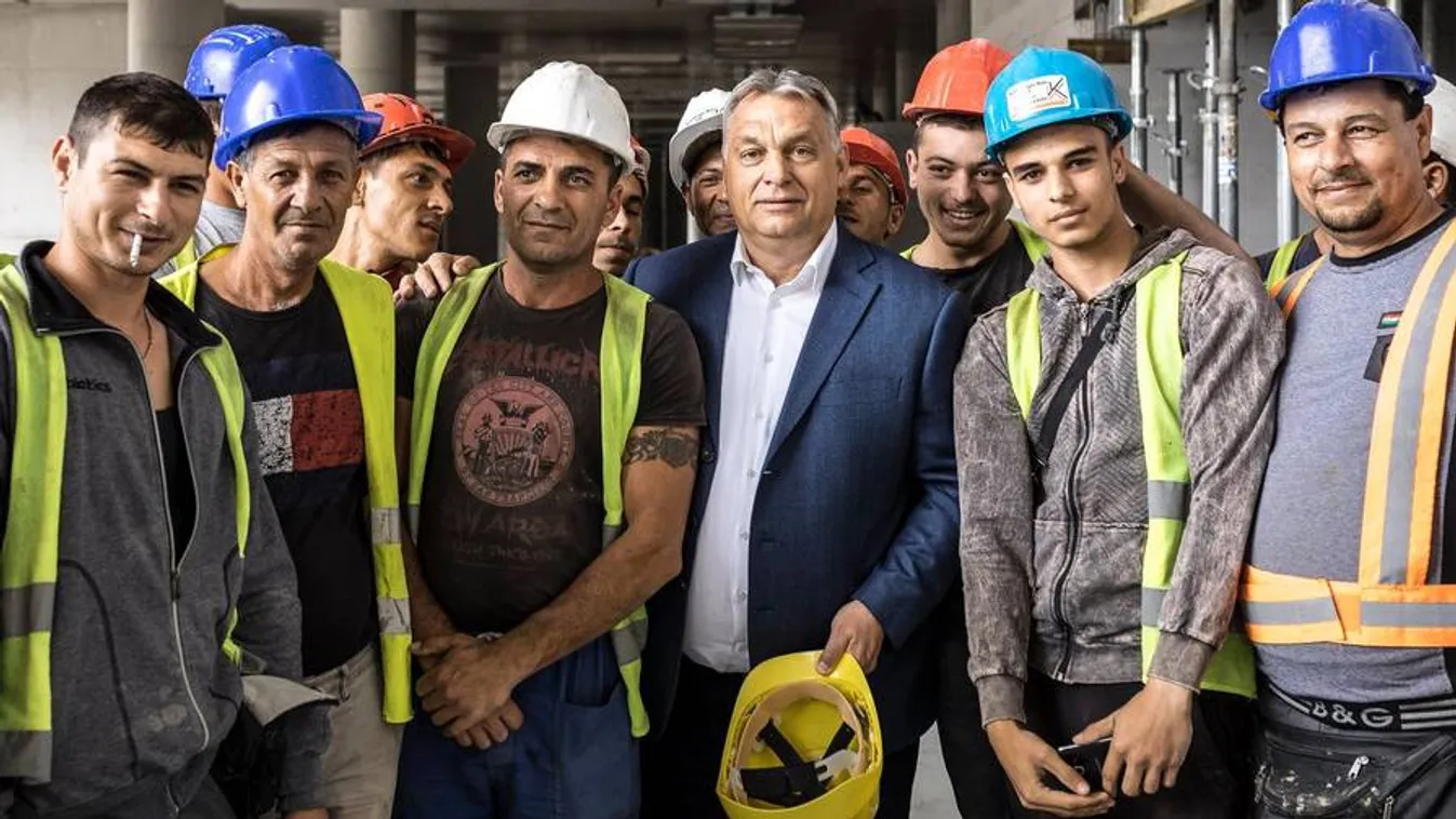 Orbán az épülő Puskás Stadionra vetette vigyázó szemeit