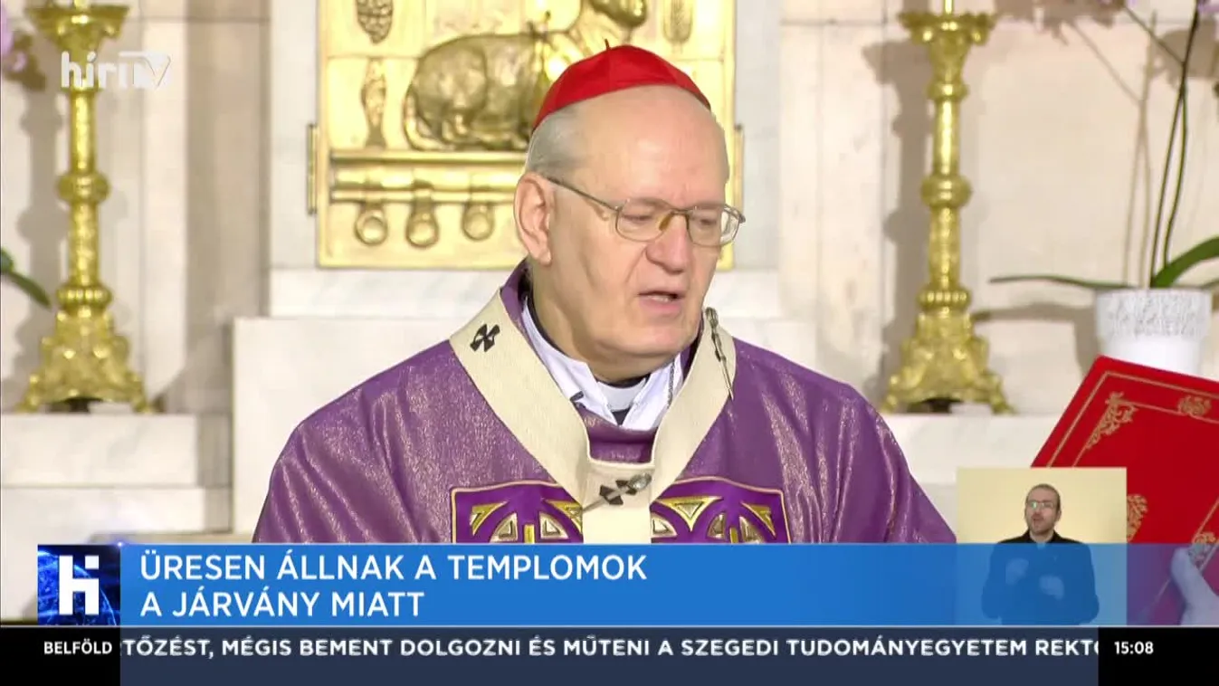 Üresen állnak a templomok a járvány miatt