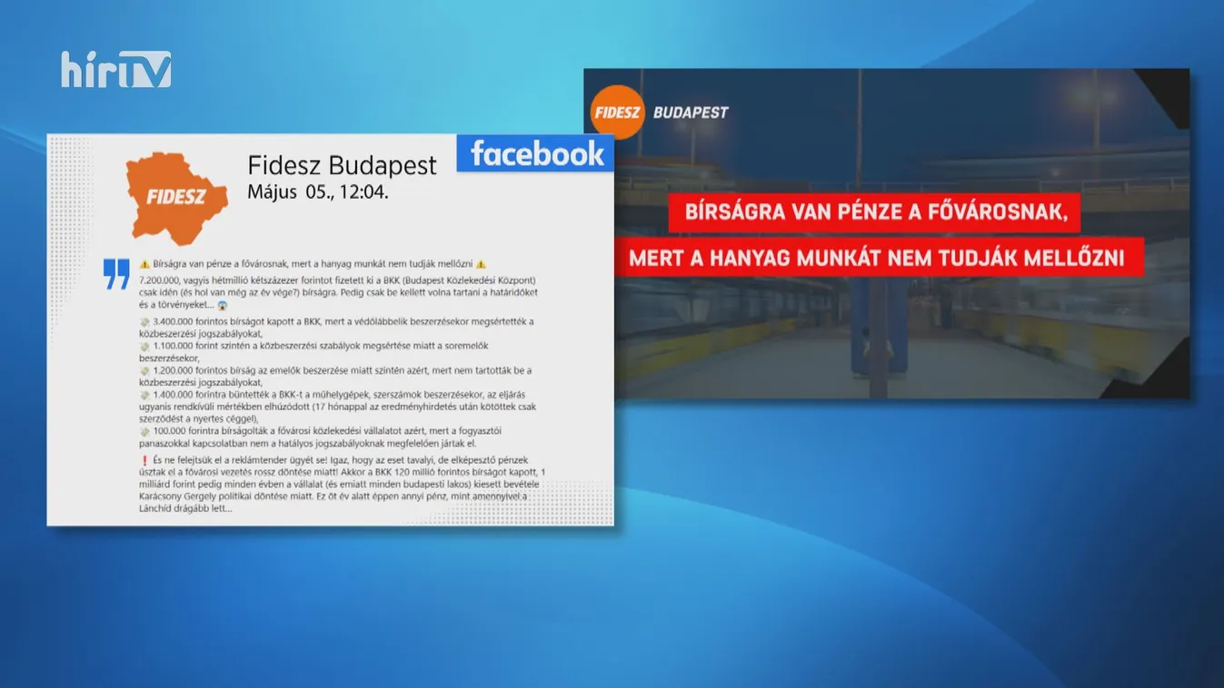 Budapesti Fidesz: Több millió forintot költ bírságra a Budapesti Közlekedési Központ