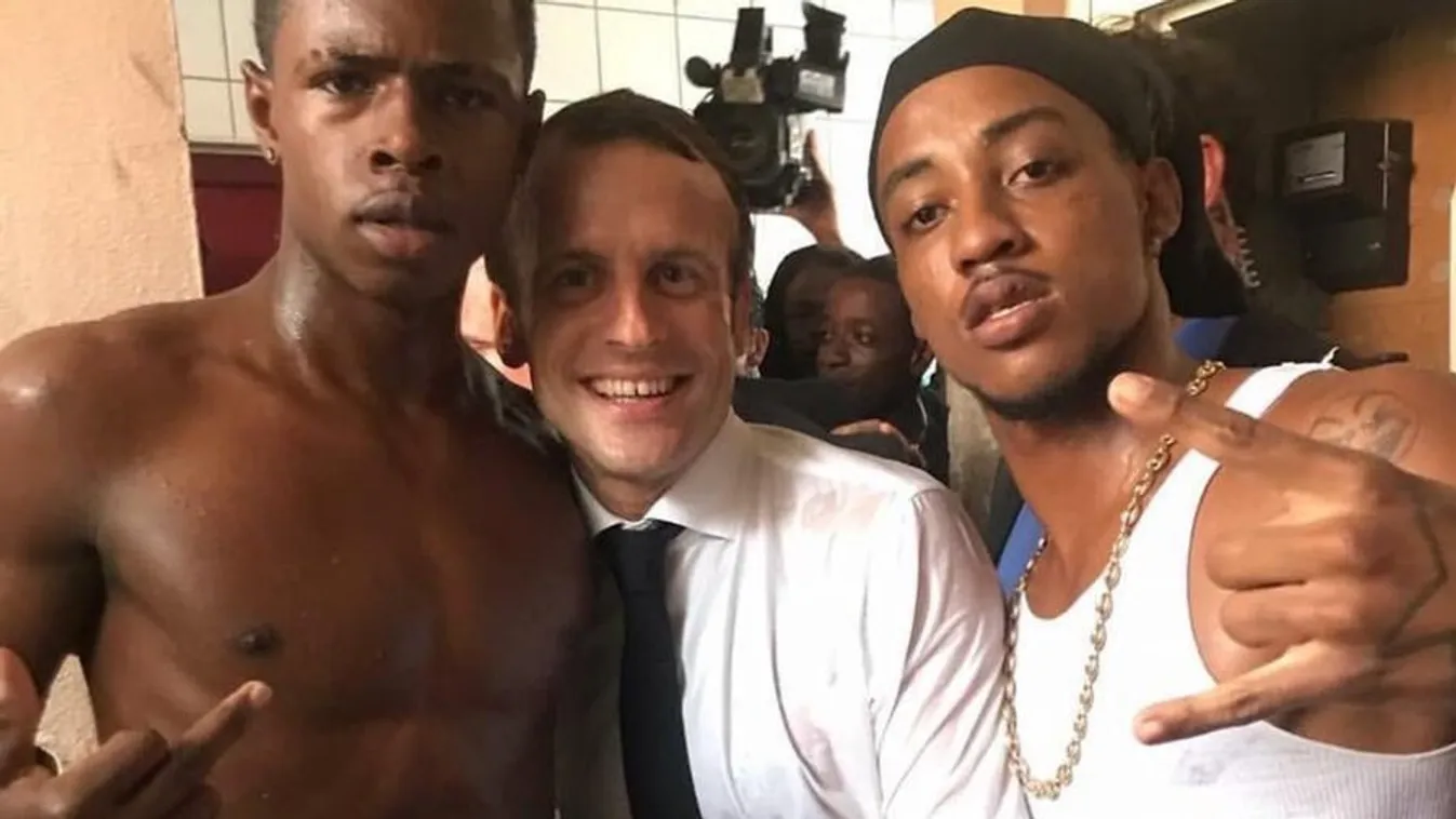 Frissen szabadult rabbal fotózkodott Macron