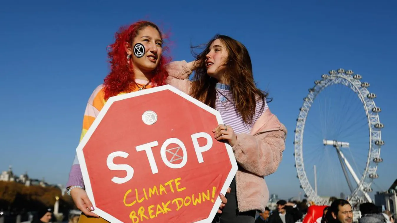 A klímaváltozás miatt tüntettek Londonban