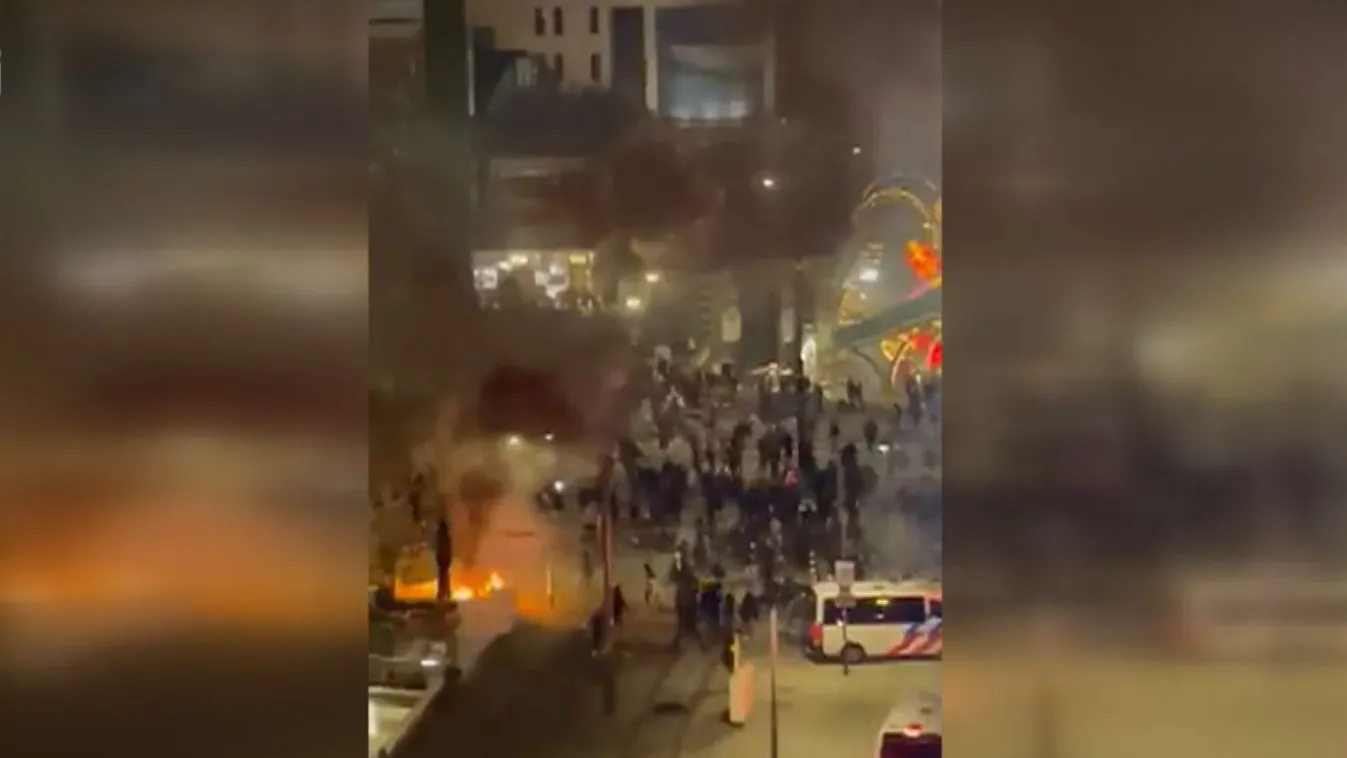 Zavargások Rotterdamban - lövések dördültek a korlátozásellenes tüntetésen