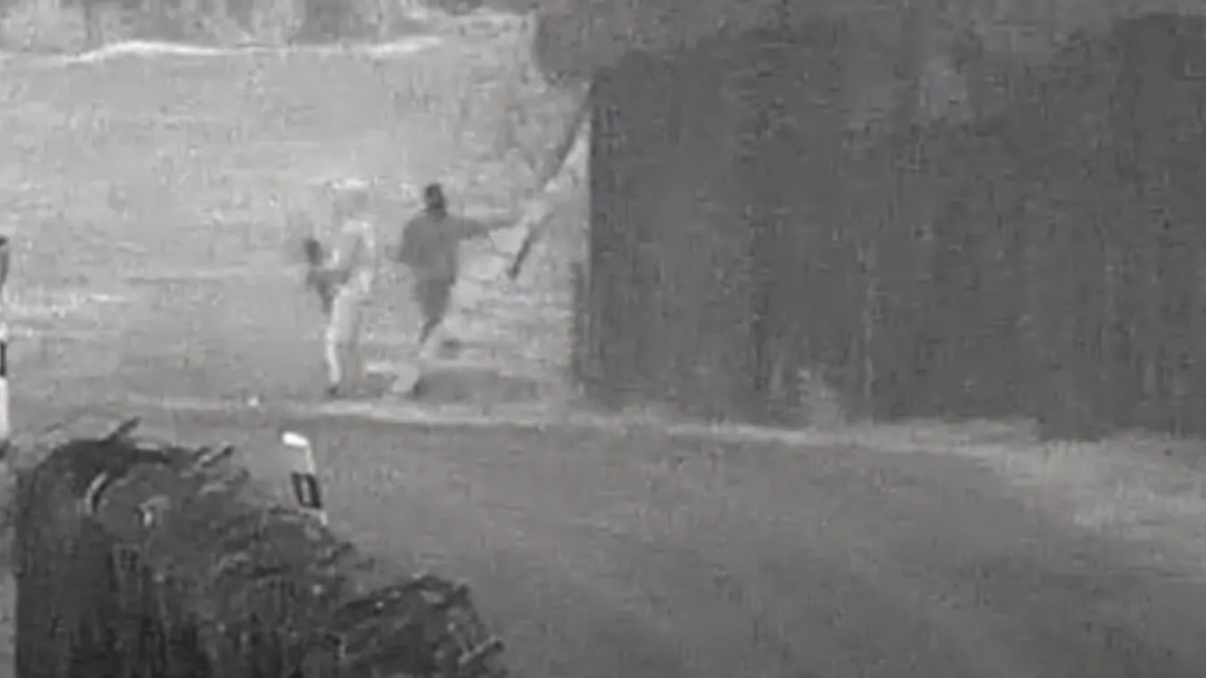 Gépfegyveres férfi biztosította a migránsok illegális átkelését a magyar határon + videó