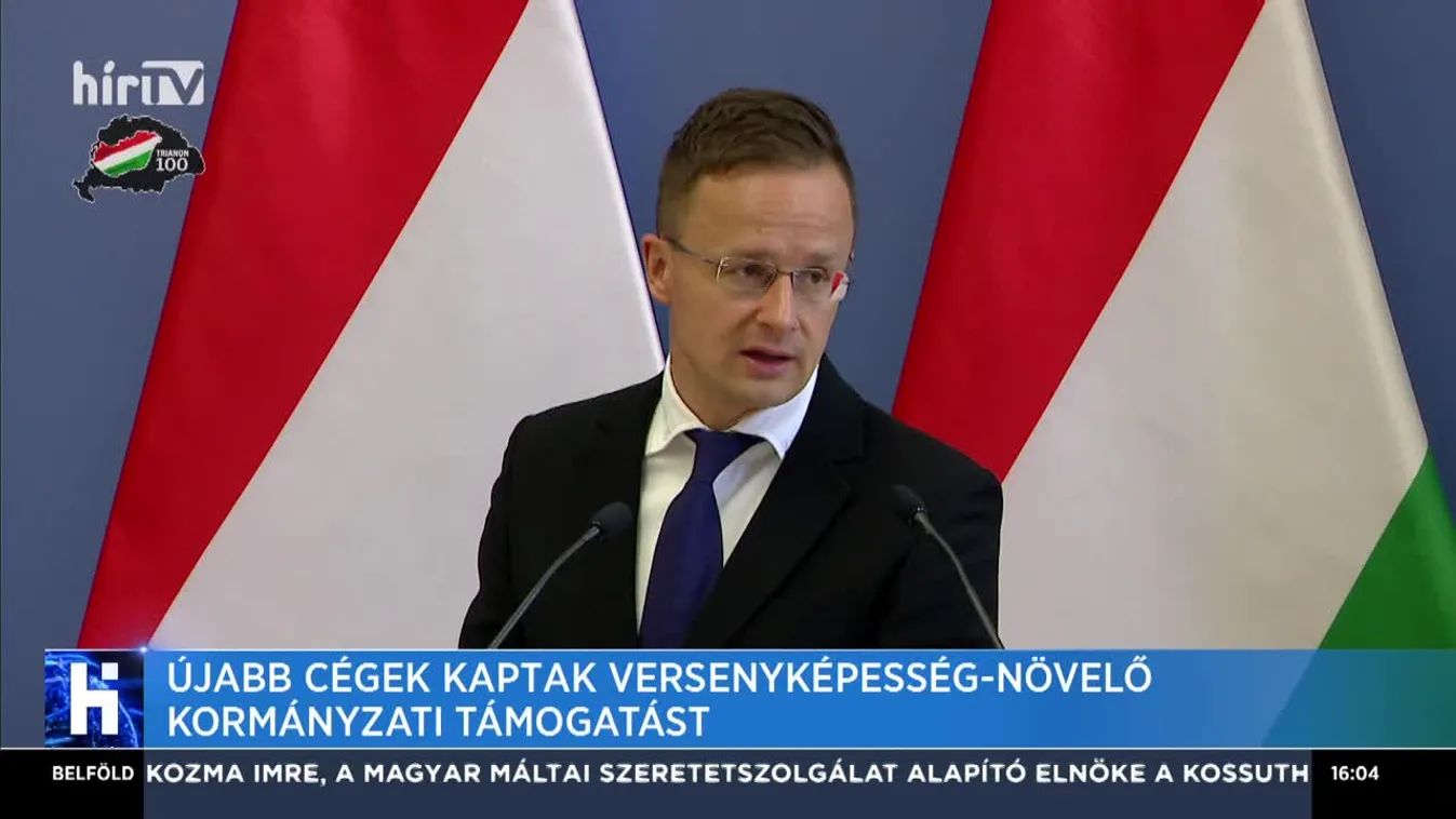 Újabb cégek kaptak versenyképesség-növelő kormányzati támogatást
