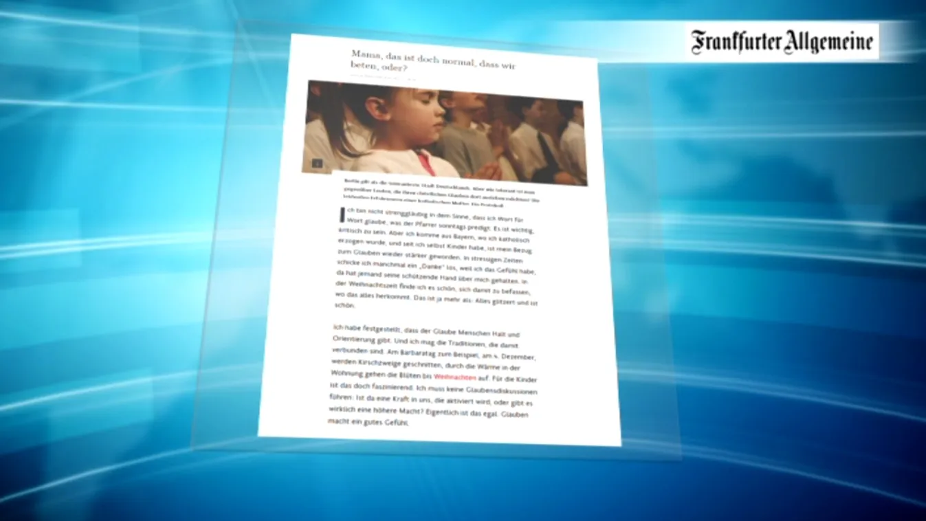 FAZ: Berlinben mucsai kereszténynek lenni