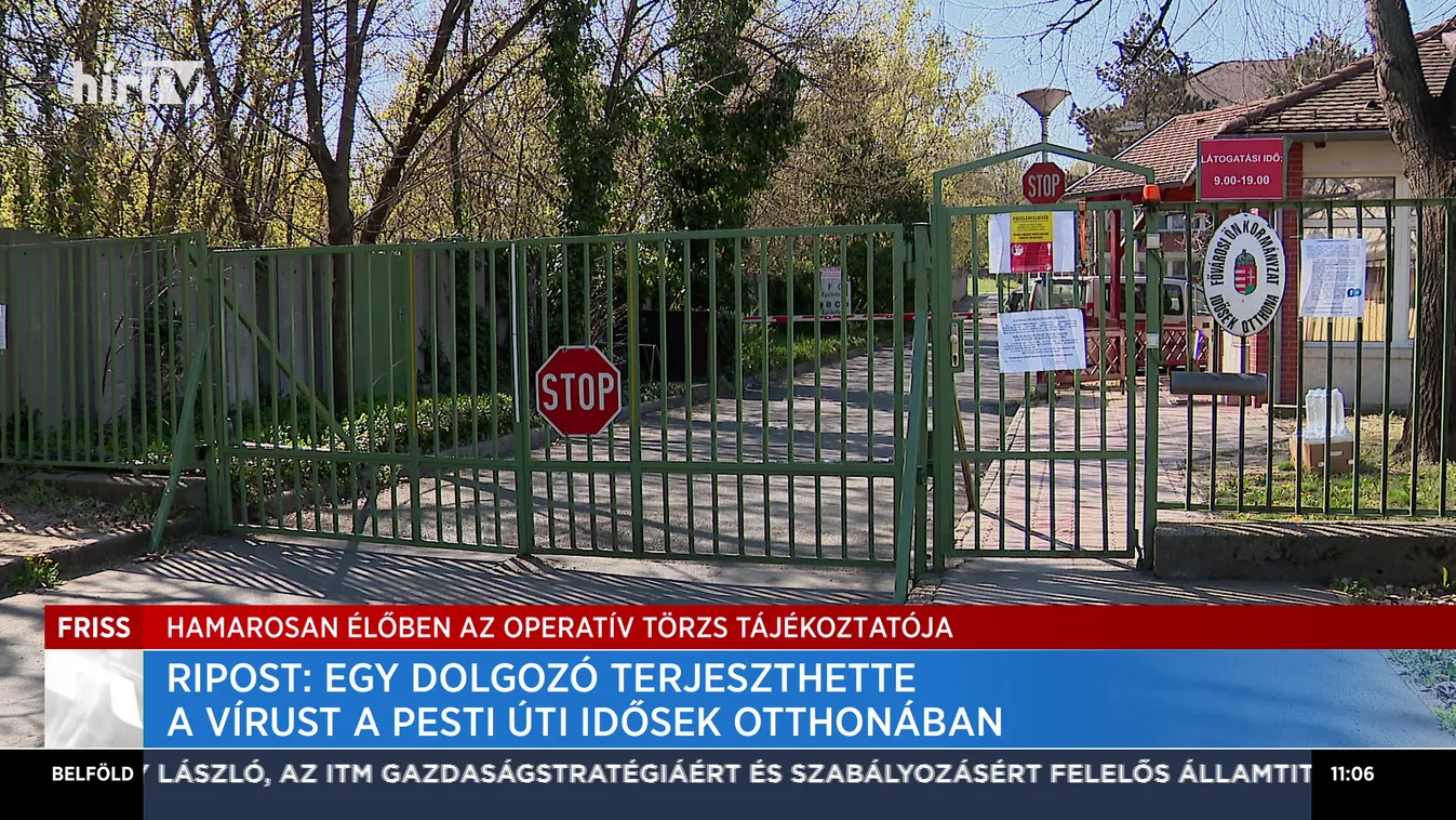 Ripost: Egy dolgozó terjeszthette a vírust a Pesti Úti Idősek Otthonában