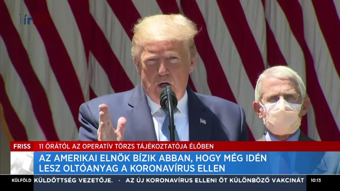 Az amerikai elnök bízik abban, hogy még idén lesz oltóanyag a koronavírus ellen