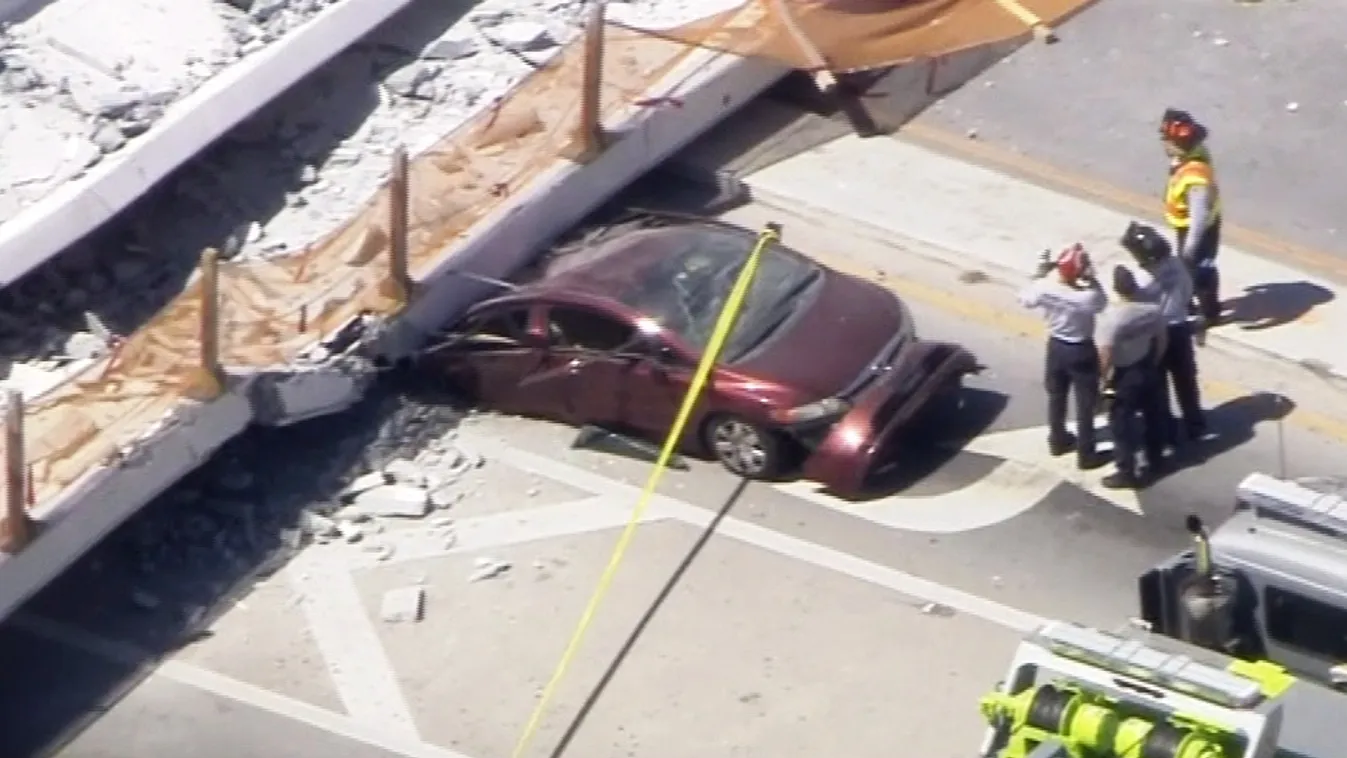 Hatra nőtt a floridai hídomlás áldozatainak száma